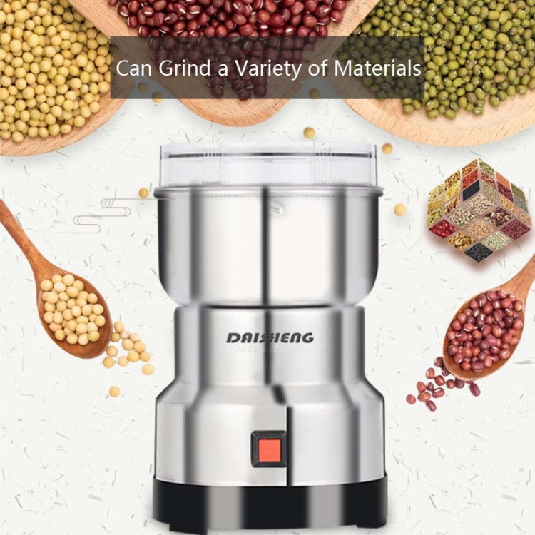 Daisheng Medicinal Material Grinder Powder Machine Household Small Stainless Steel Grinder, Specification:CN Plug(4 Leaf Blade) - Stirrer & Squeezer by PMC TechLife | Online Shopping South Africa | PMC TechLife