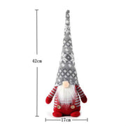 Christmas Decorations Faceless Elderly Dolls Forest Elderly Dolls Christmas Ornaments(Grey Hat)