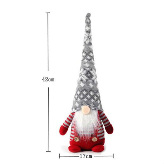 Christmas Decorations Faceless Elderly Dolls Forest Elderly Dolls Christmas Ornaments(Grey Hat)