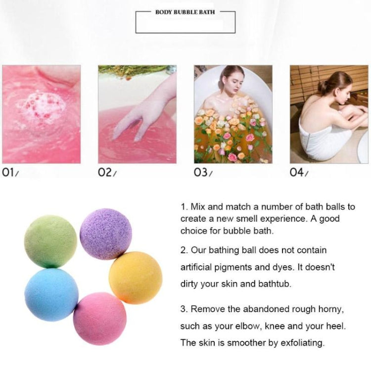 3 PCS 10g Natural Bubble Shower Bombs Ball Bath Salt Body Essential Oil Bath Ball(Yellow) - Bath Supplies by PMC TechLife | Online Shopping South Africa | PMC TechLife