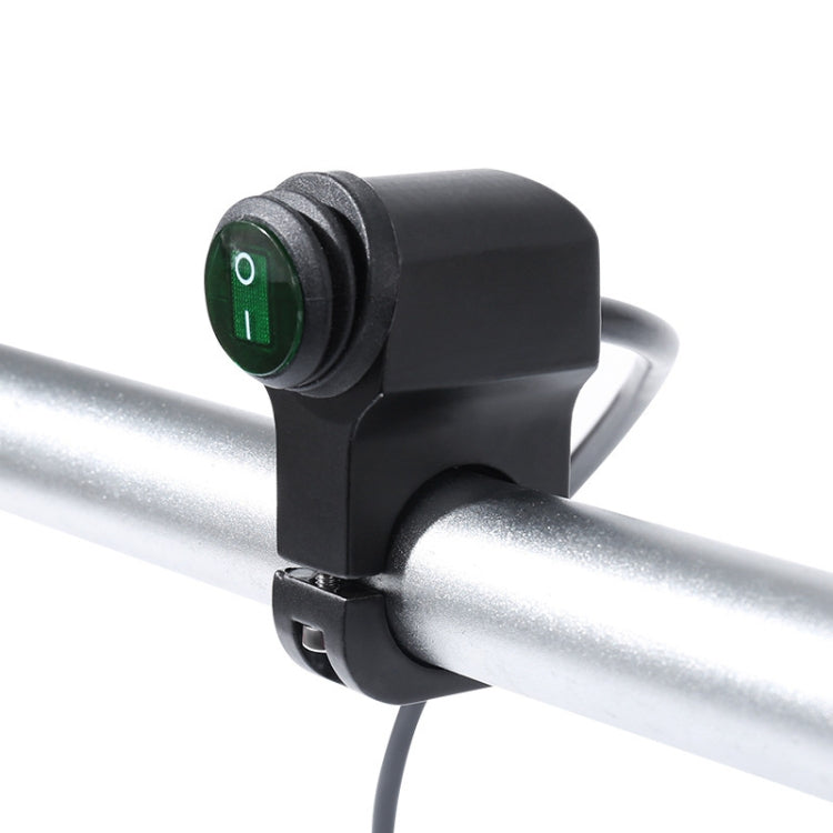 Motorcycle Aluminum Alloy Faucet LED Waterproof Switch Accessories Headlight Switch(Green Light Black) - free shipping - PMC Jewellery - Order now!