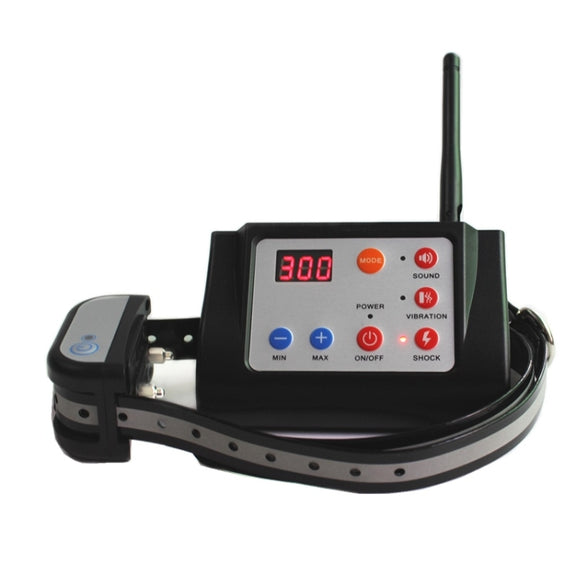 2 In 1 Smart Wireless Water-resistant Fence Remote Dog Trainer with Collar, Style:700G(EU Plug)