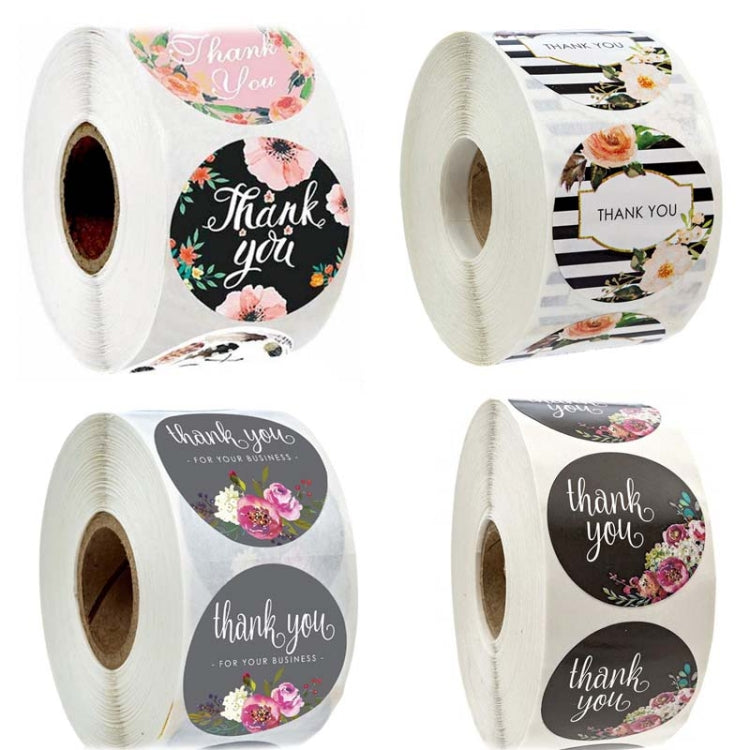 Roll Flower Decoration Thank You Seal Sticker Envelope Decoration Wedding Decoration, Size: 2.5cm/1inch(A-19) - Sticker & Tags by PMC TechLife | Online Shopping South Africa | PMC TechLife
