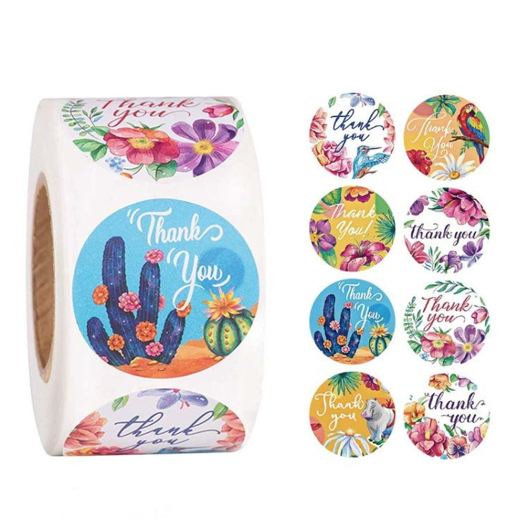 Roll Seal Sticker Thank You Sticker Flower Decoration Sticker Label, Size: 2.5cm / 1inch(A-59) - Sticker & Tags by PMC TechLife | Online Shopping South Africa | PMC TechLife