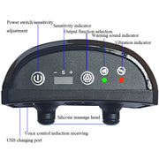 Rechargeable Water-resistant Intelligent Identification Automatic Lock Bark Stop(Bright Black)