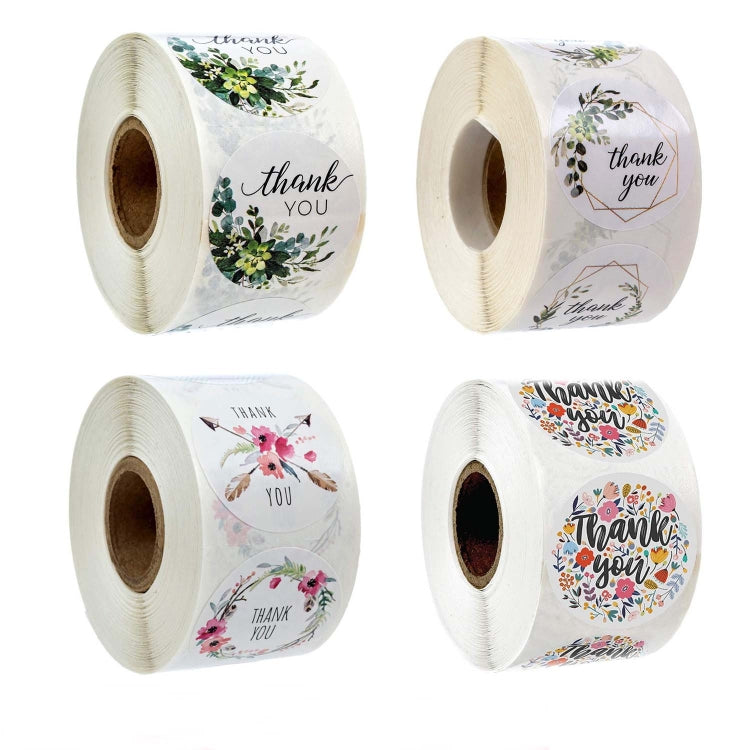 Roll Flower Thank You Sticker Birthday Party Wedding Decoration, Size: 2.5cm/1inch(A-13) - Sticker & Tags by PMC TechLife | Online Shopping South Africa | PMC TechLife