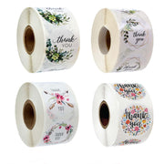 Roll Flower Thank You Sticker Birthday Party Wedding Decoration, Size: 2.5cm/1inch(A-14)