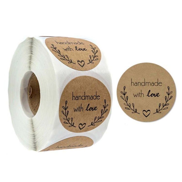 Kraft Paper Sealing Stickers Handmade Baking Labels Holiday Gift Packaging Decoration, Size: 2.5cm/1inch(B-05) - Sticker & Tags by PMC TechLife | Online Shopping South Africa | PMC TechLife