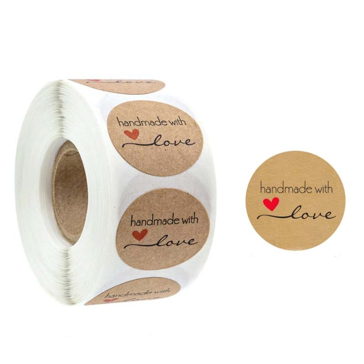 Kraft Paper Sealing Stickers Handmade Baking Labels Holiday Gift Packaging Decoration, Size: 2.5cm/1inch(B-06) - Sticker & Tags by PMC TechLife | Online Shopping South Africa | PMC TechLife