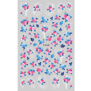10pcs 3D Adhesive Butterfly Retro Rose Color Nail Art Sticker(F-668)