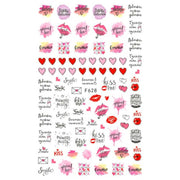 10pcs 3D Adhesive Butterfly Retro Rose Color Nail Art Sticker(F-628)