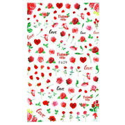 10pcs 3D Adhesive Butterfly Retro Rose Color Nail Art Sticker(F-629)