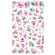 10pcs 3D Adhesive Butterfly Retro Rose Color Nail Art Sticker(F-666)