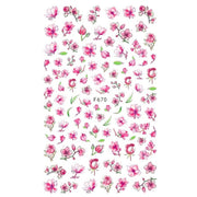 10pcs 3D Adhesive Butterfly Retro Rose Color Nail Art Sticker(F-670)