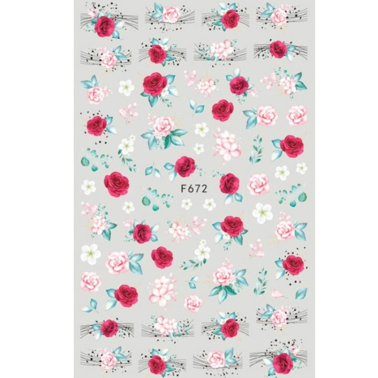 10pcs 3D Adhesive Butterfly Retro Rose Color Nail Art Sticker(F-672) - free shipping - PMC TechLife - Order now!