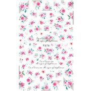 10pcs 3D Adhesive Butterfly Retro Rose Color Nail Art Sticker(F-676)