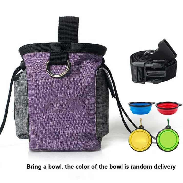 Pet Training Waist Bag With Belt Portable Outing Training Pet Snack Bag, Specification: Waist Bag+Folding Bowl - Pet Bags by PMC TechLife | Online Shopping South Africa | PMC TechLife