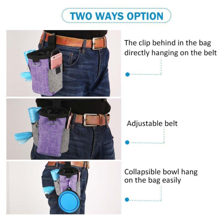 Pet Training Waist Bag With Belt Portable Outing Training Pet Snack Bag, Specification: Waist Bag+Folding Bowl - Pet Bags by PMC TechLife | Online Shopping South Africa | PMC TechLife