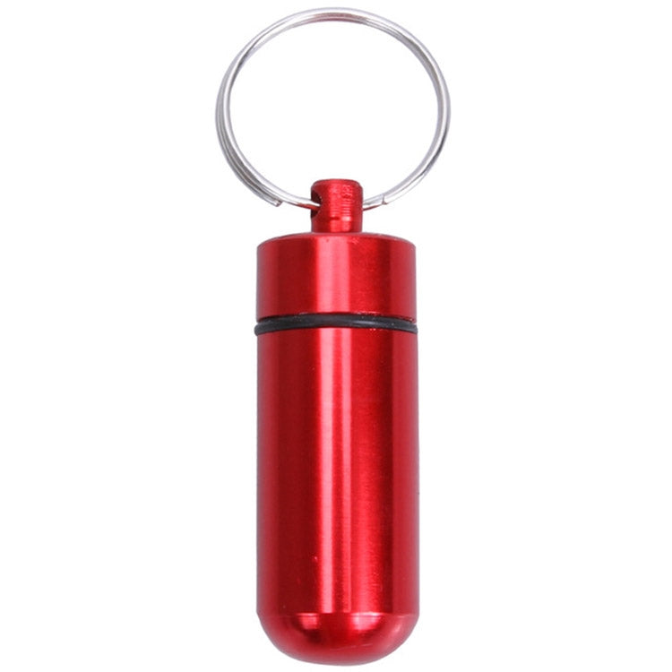10pcs Portable Sealed Waterproof Aluminum Alloy First Aid Pill Bottle with Keychain(Red) - Emergency Tools by PMC TechLife | Online Shopping South Africa | PMC TechLife | Buy Now Pay Later Mobicred