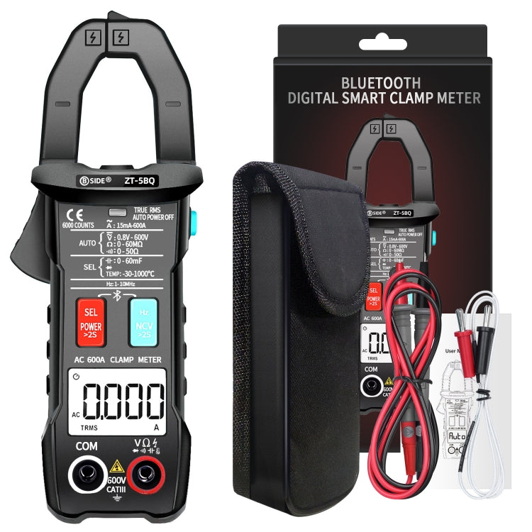 BSIDE  Bluetooth 5.0 6000 Words High Precision Smart AC Clamp Meter, Specification: ZT-5BQ - free shipping - PMC Jewellery - Order now!