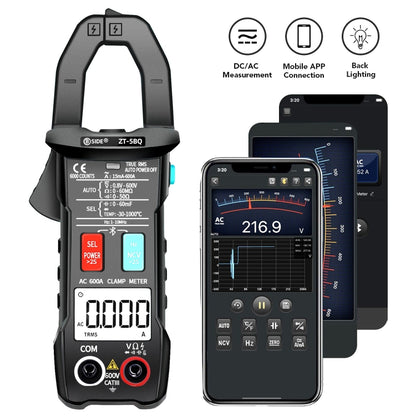 BSIDE  Bluetooth 5.0 6000 Words High Precision Smart AC Clamp Meter, Specification: ZT-5BQ+C3140 Clip - free shipping - PMC Jewellery - Order now!