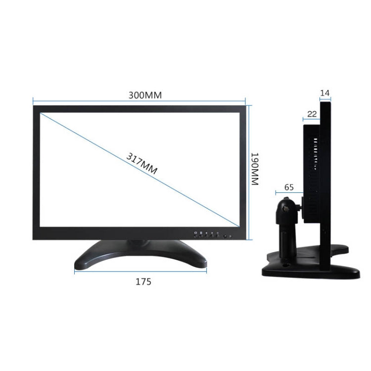 ZGYNK B1042 Portable High-Definition Metal Computer Monitor Display, Size:12.5 inch VGA AV HDMI BNC - free shipping - PMC TechLife - Order now!