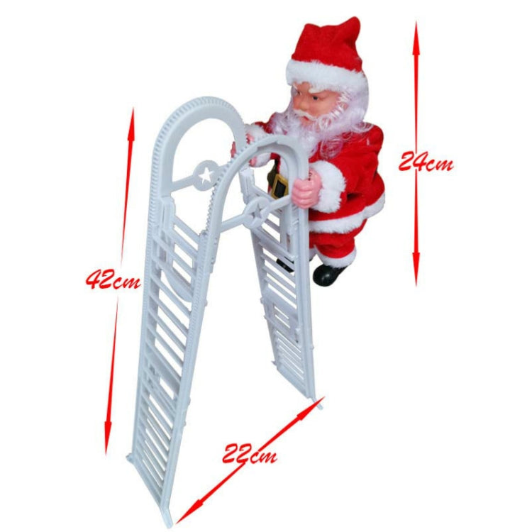 Electric Santa Claus Toy Christmas Children Gift Decoration, Specification: Double Ladder C