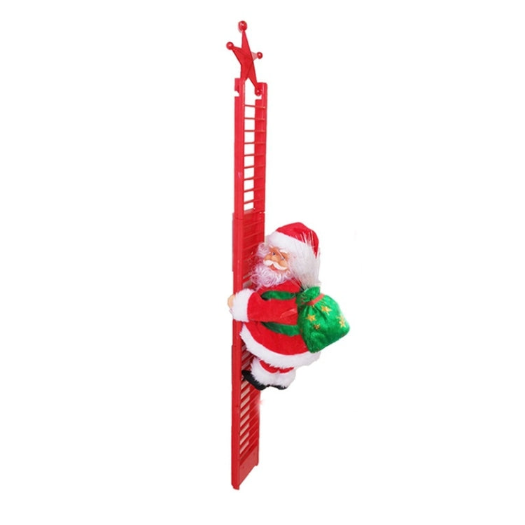 Electric Santa Claus Toy Christmas Children Gift Decoration, Specification: Red Ladder