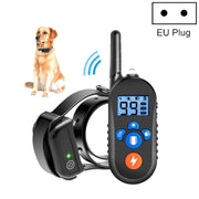 800m Remote Control Electric Shock Bark Stopper Vibration Warning Pet Supplies Electronic Water-resistant Collar Dog Training Device, Style:556-1(EU Plug)