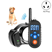800m Remote Control Electric Shock Bark Stopper Vibration Warning Pet Supplies Electronic Water-resistant Collar Dog Training Device, Style:556-1(AU Plug)
