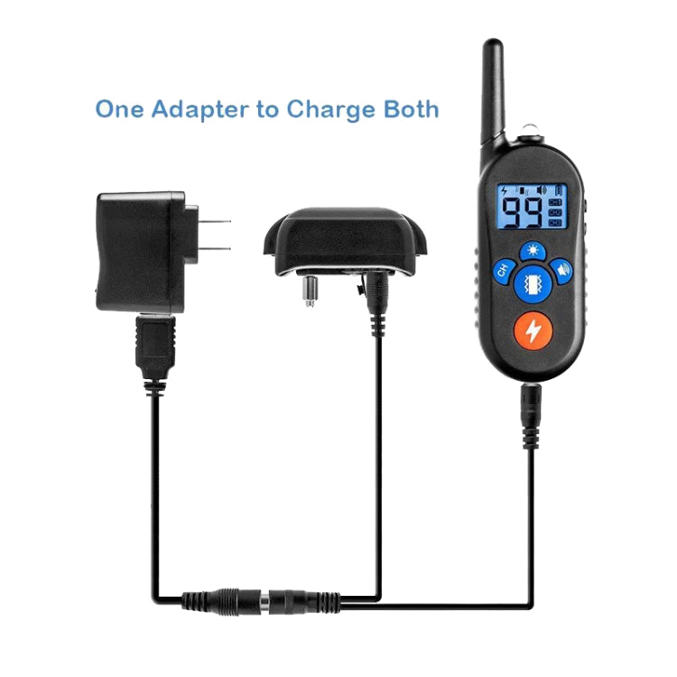 800m Remote Control Electric Shock Bark Stopper Vibration Warning Pet Supplies Electronic Waterproof Collar Dog Training Device, Style:556-1(AU Plug) - Training Aids by PMC TechLife | Online Shopping South Africa | PMC TechLife