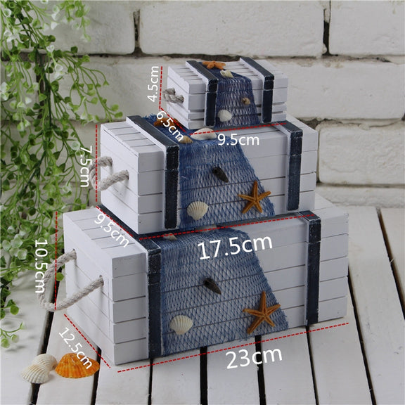 3 In 1 Wooden Storage Box Jewelry Boxes Wooden Box Decoration(Gray Set)