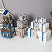 3 In 1 Wooden Storage Box Jewelry Boxes Wooden Box Decoration(Gray Set)