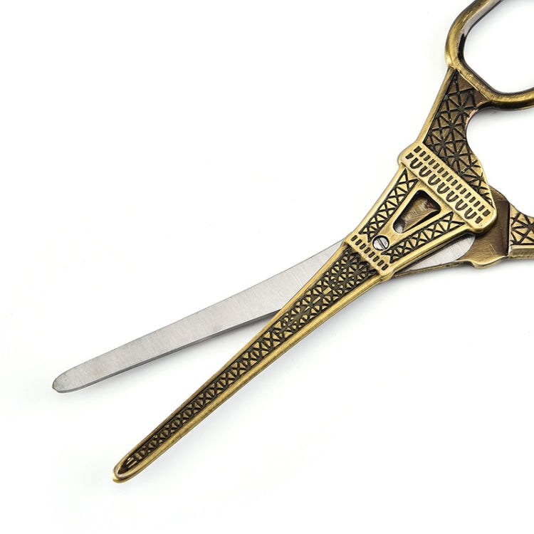 Stainless Steel Eiffel Tower Scissors Handmade Thread Tea Bag Scissors(Golden) - Burin &Cutting Knife by PMC TechLife | Online Shopping South Africa | PMC TechLife