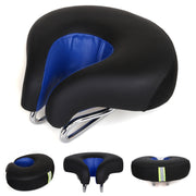 Noseless Bicycle Saddle Mountain Bike Thickened  Soft Cushion(Blue)