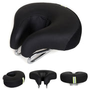 Noseless Bicycle Saddle Mountain Bike Thickened  Soft Cushion(Black)