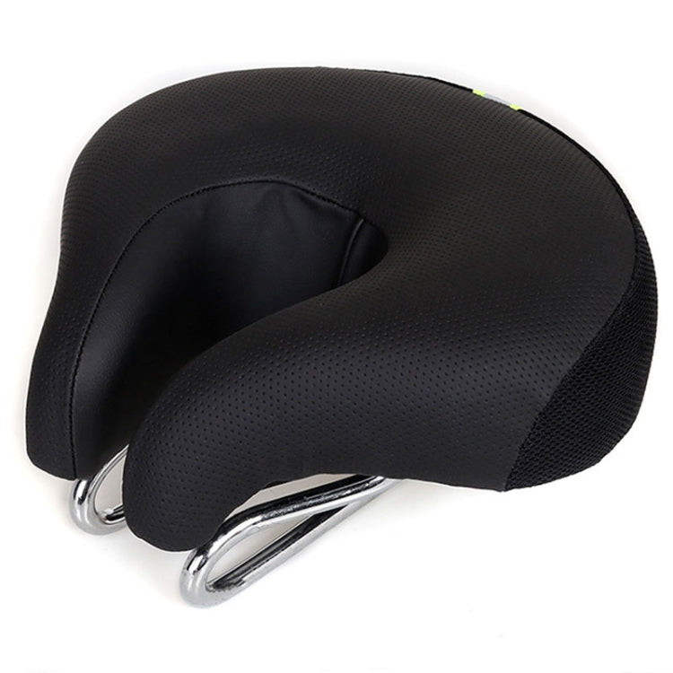 Noseless Bicycle Saddle Mountain Bike Thickened  Soft Cushion(Black)