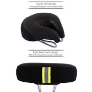 Noseless Bicycle Saddle Mountain Bike Thickened  Soft Cushion(Yellow)