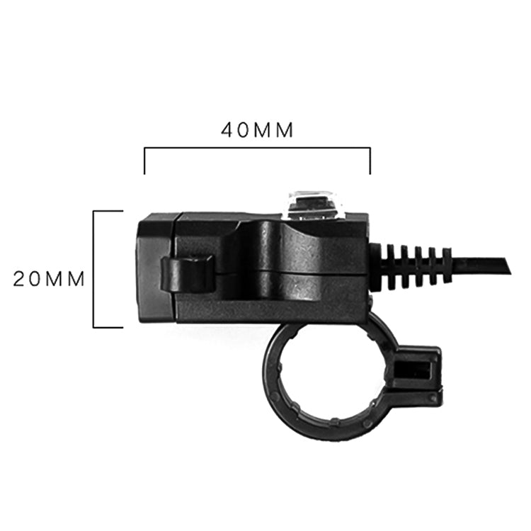 Dual USB Port 12V Waterproof Motorbike Motorcycle Handlebar Charger 5V 1A/2.1A Adapter Power Supply Socket for Phone Mobile - Electrical System by PMC TechLife | Online Shopping South Africa | PMC TechLife | Buy Now Pay Later Mobicred