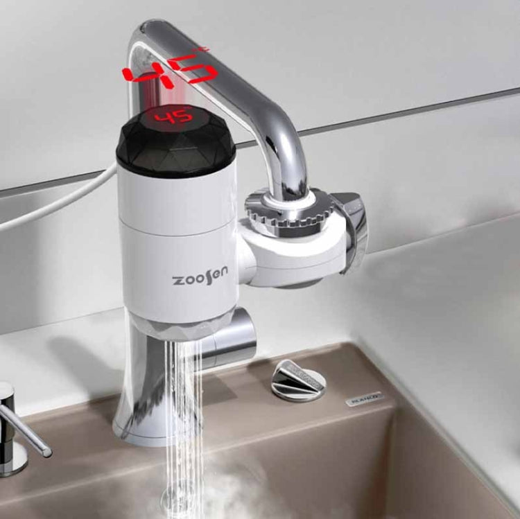 Zoosen Electric Hot Water Faucet Connection Type Instant Hot Water Faucet CN Plug, Style:White + Leak Protection - Faucets & Accessories by zoosen | Online Shopping South Africa | PMC Jewellery | Buy Now Pay Later Mobicred