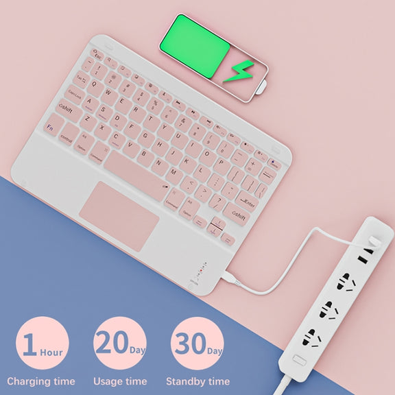 Universal Ultra-Thin Portable Bluetooth Keyboard and Mouse Set For Tablet Phones, Size:10 inch(Green Keyboard + Green Mouse)