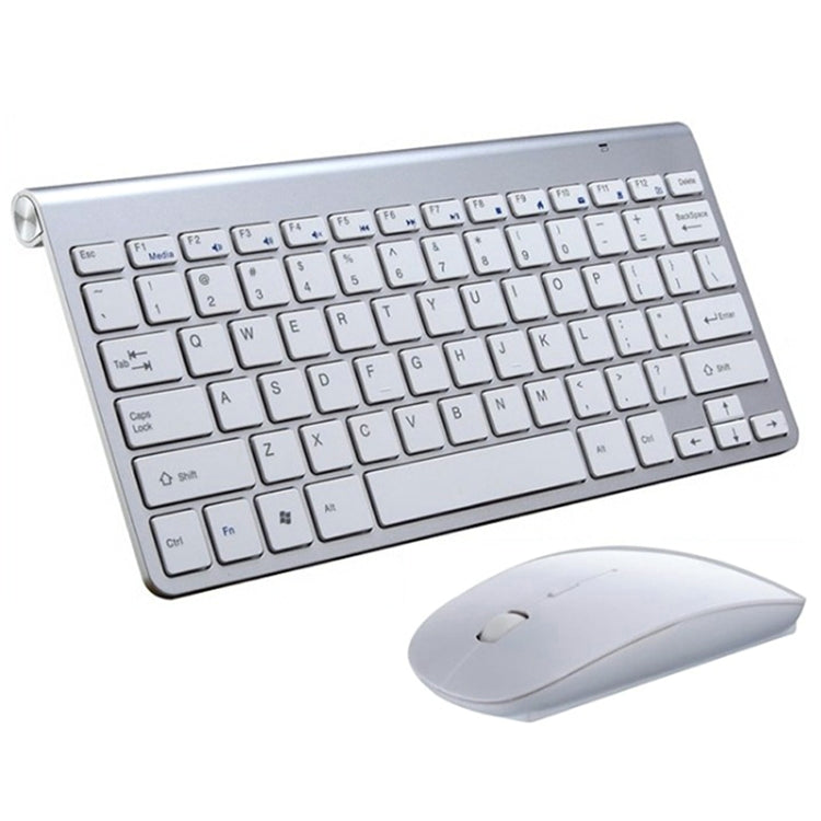 USB External Notebook Desktop Computer Universal Mini Wireless Keyboard Mouse, Style:Keyboard and Mouse Set(Silver) - Wireless Keyboard by PMC Jewellery | Online Shopping South Africa | PMC Jewellery | Buy Now Pay Later Mobicred