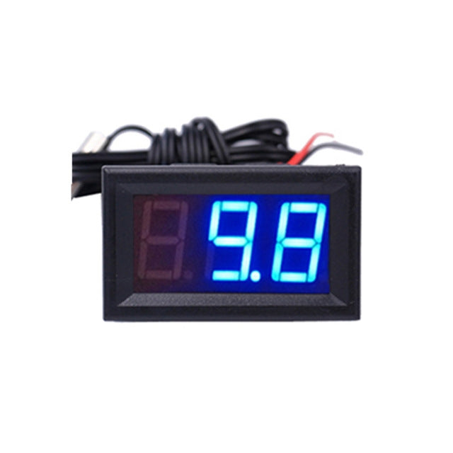 50~110C LED Temperature meter Detector Sensor Probe 12V Digital Thermometer Monitor Tester(Blue) - Indoor Thermometer by PMC TechLife | Online Shopping South Africa | PMC TechLife