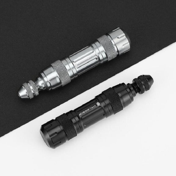 CYCLINGBOX Mountain Bike Vacuum Aluminum Alloy Tire Repair Tool Bicycle Repair Integrated Storage Design Tool(Silver)
