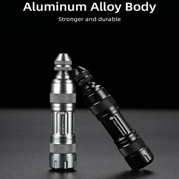 CYCLINGBOX Mountain Bike Vacuum Aluminum Alloy Tire Repair Tool Bicycle Repair Integrated Storage Design Tool(Silver)