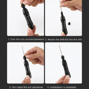 CYCLINGBOX Mountain Bike Vacuum Aluminum Alloy Tire Repair Tool Bicycle Repair Integrated Storage Design Tool(Black)