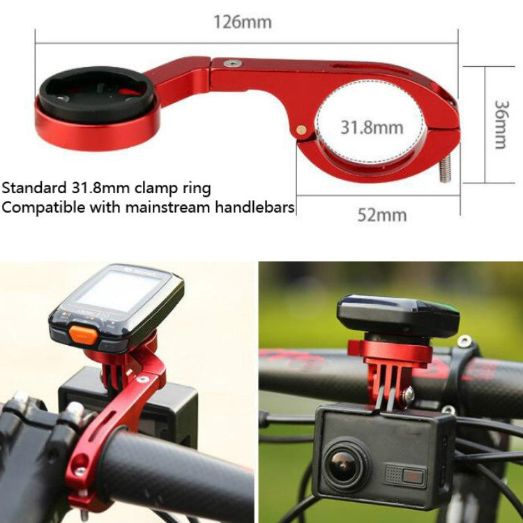 Bicycle Mountain Bike Aluminum Alloy Code Table Stand Universal Code Table Extension Flashlight Bracket(Black) - Holders by PMC TechLife | Online Shopping South Africa | PMC TechLife