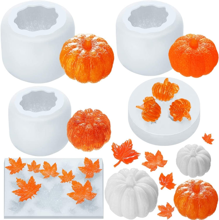 Halloween Three-Dimensional Pumpkin Cake DIY Scented Candle Silicone Mold, Specification: ZW-109 - Food Molds by PMC TechLife | Online Shopping South Africa | PMC TechLife