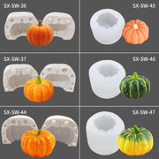 Halloween Three-Dimensional Pumpkin Cake DIY Scented Candle Silicone Mold, Specification: ZW-109
