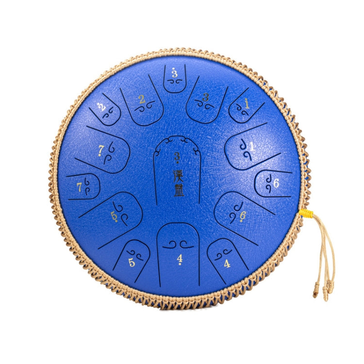 15-Tone Ethereal Drum 14-Inch Steel Tongue Drum Hollow Drum Sanskrit Drummer Disc(Blue) - Percussion Accessories by PMC TechLife | Online Shopping South Africa | PMC TechLife | Buy Now Pay Later Mobicred